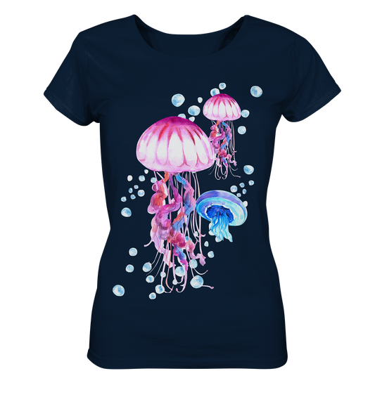 Jellyfish Dream - Aquarell Design  - Ladies Organic Shirt