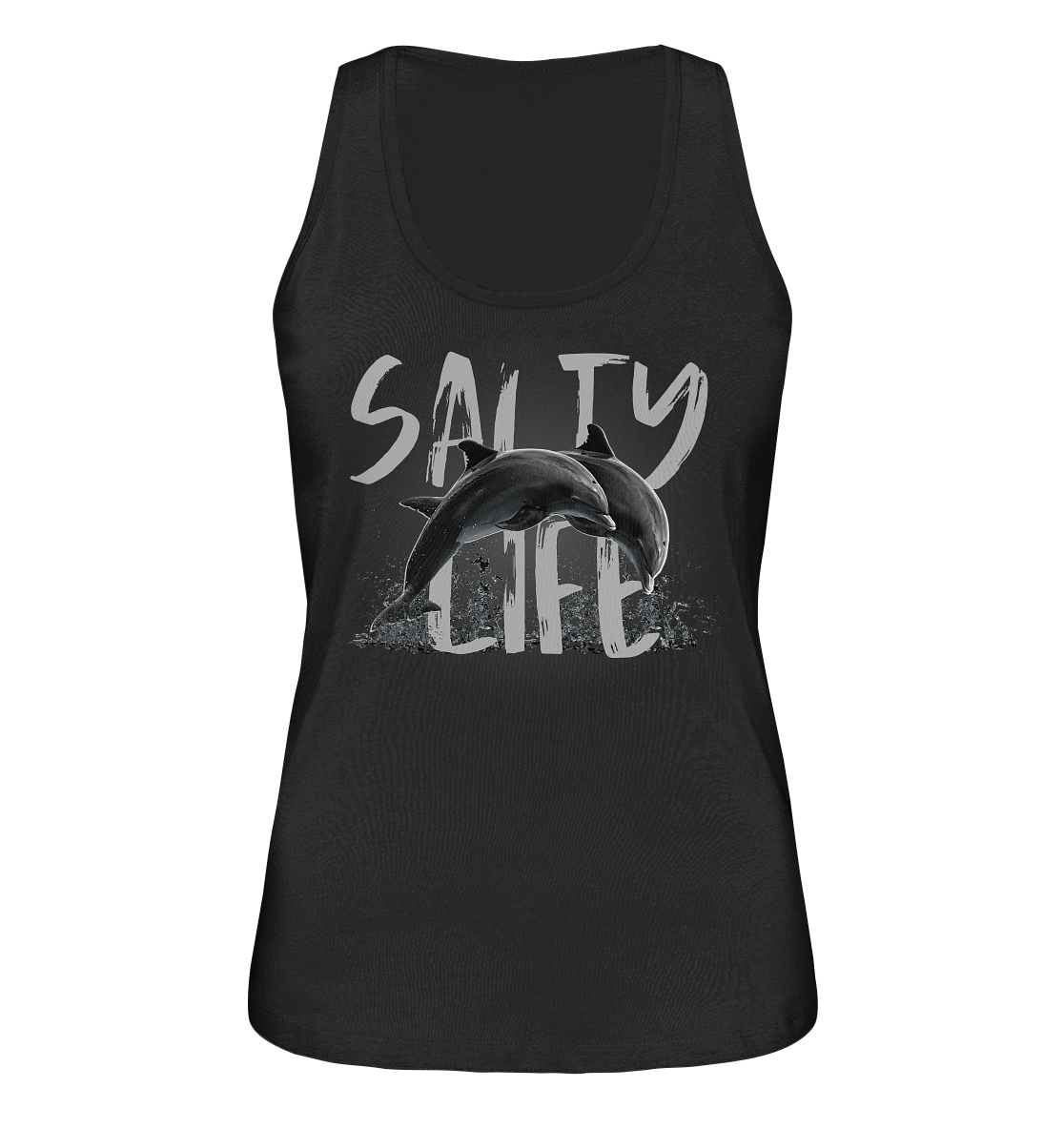 Salty Life "Dolphins"   - Ladies Organic Tank-Top