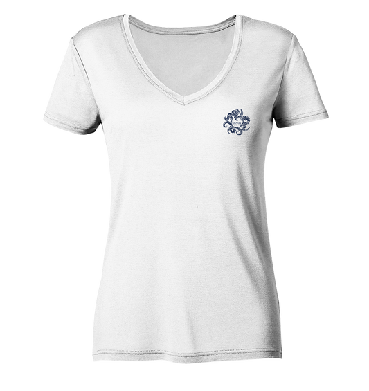 Salty Life "Under the Curse of the Octopus" - Ladies Organic V-Neck Shirt
