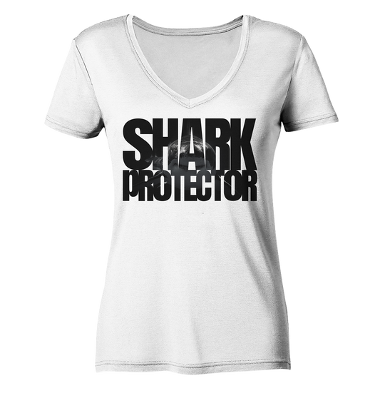 Shark Protector - Ladies Organic V-Neck Shirt