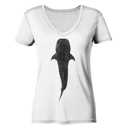 Whaleshark Encounter   - Ladies Organic V-Neck Shirt