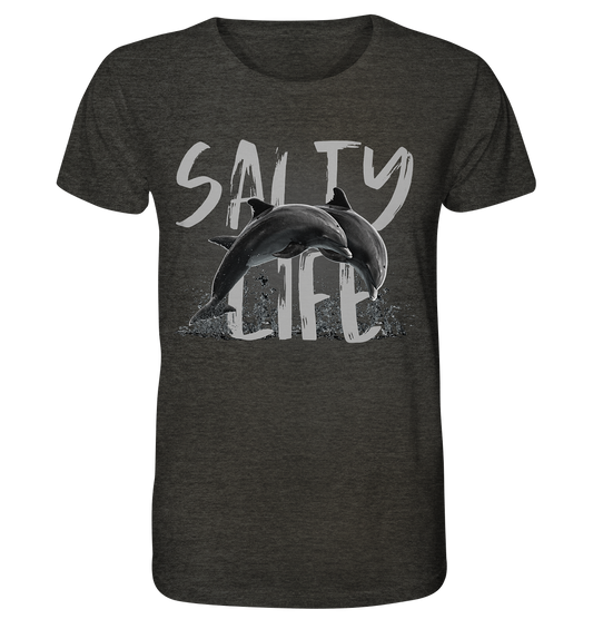 Salty Life "Dolphins"   - Mens Organic Shirt (meliert)