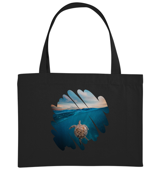 Sea Turtle and Sunrise  - Organic Shopping-Bag