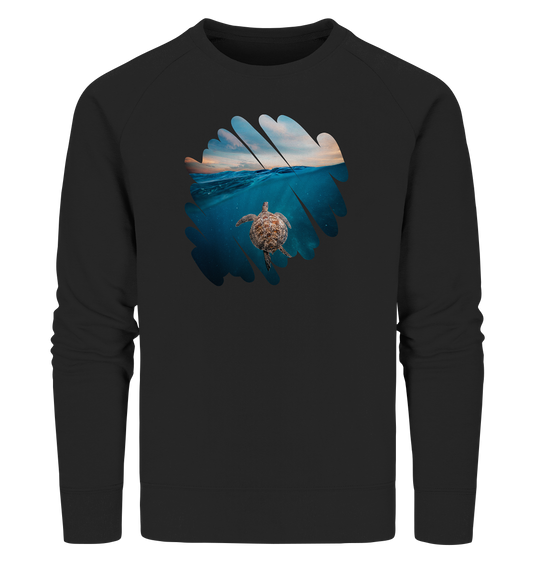 Sea Turtle and Sunrise  - Organic Sweatshirt